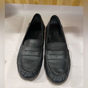 Vionic Black Leather Moccasins for Women